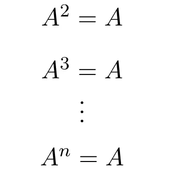 power of an idempotent matrix