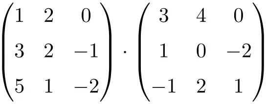 example of 3x3 matrix multiplication