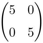 example of a 2x2 dimension scalar matrix