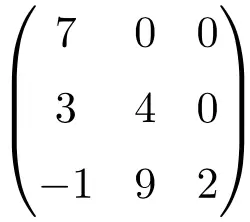 example of a 3x3 lower triangular matrix