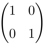 identity or unit matrix of order 2