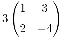 problems of scalar multiplication of matrices