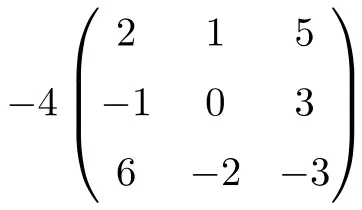 scalar multiplication of matrices definition