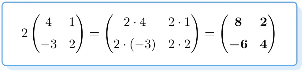 scalar multiplication of matrices examples