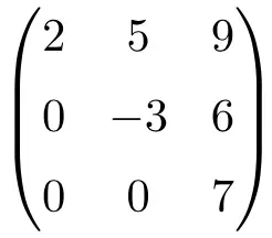 strictly upper triangular matrix of order 3