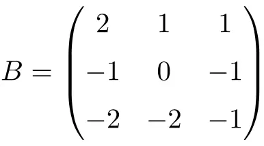 example of a 3x3 dimension involutory matrix