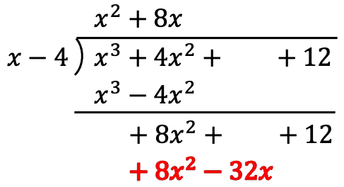 dividing polynomials steps