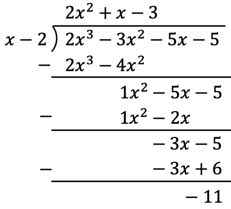 examples divisions of polynomials