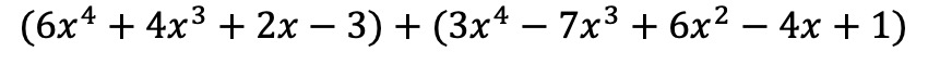 how do you add two polynomials