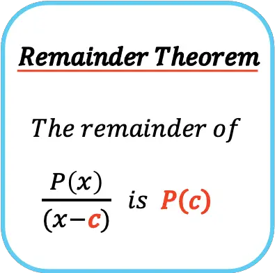 Remainder Theorem